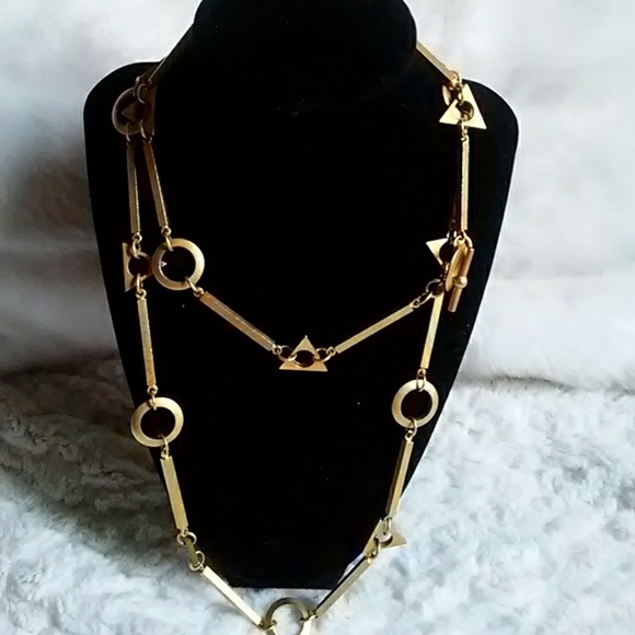 Jewelry - Brushed Gold Plate Statement Necklace